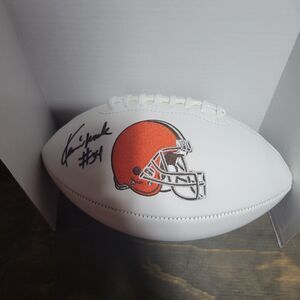 Kevin Mack Signed Cleveland Browns Official NFL Team Logo Football (JSA)